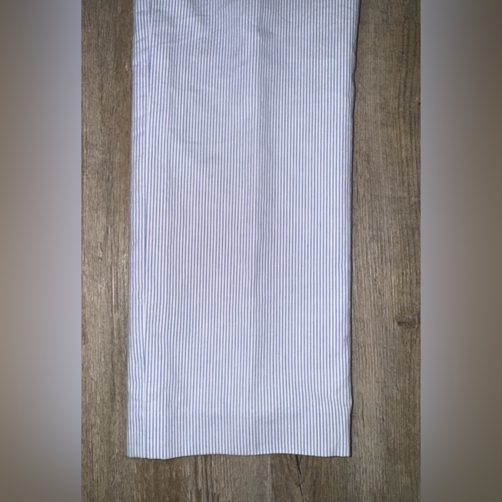 Lauren Ralph Lauren Edita Seersucker Blue White Stripe Pants, Size 6 - Picture 5 of 12